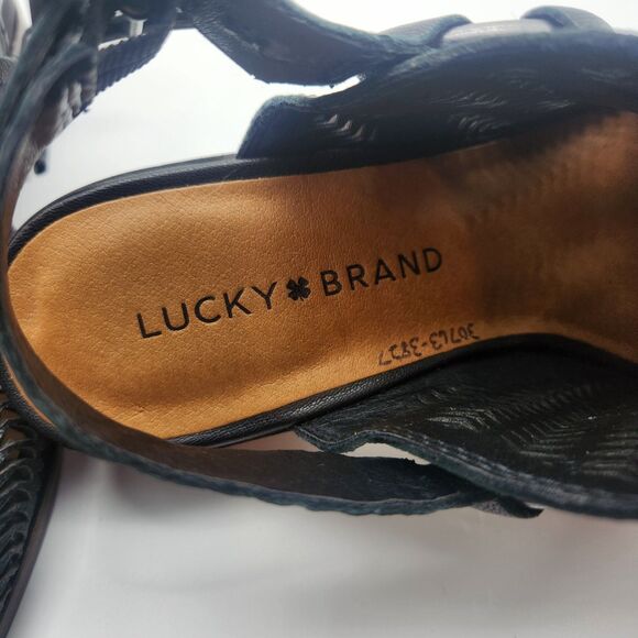 Lucky Brand Women's Kaedey Clog Slingback Block Heel Suede Sandal US SIZE 6.5 - Picture 8 of 9